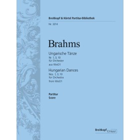 Brahms j. danzas hungaras nº 1, 3 y 10 (score)