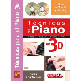 Lario, tecnicas para el piano en 3d + cd + dvd