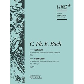Bach, c.ph. e. concierto en sib m wq 171 para cello y piano