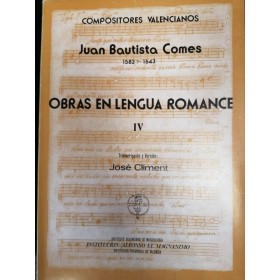 Bautista Comes J. Obras en lengua romance IV Edi.Piles