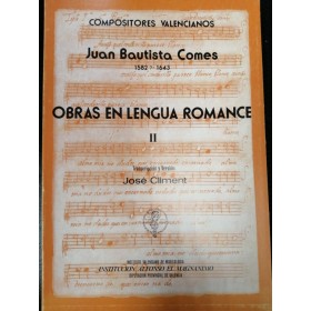 Bautista Comes J. Obras en lenguaje romance II Edit.Piles