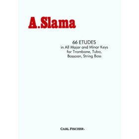 Slama, 66 estudios (para trombon, tuba, fagot y contrabajo) Ed. Fischer