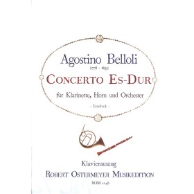 Belloli, A. Concierto en Mib M para clarinete, trompa y red. piano