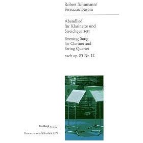 Schumann, Abendlied op. 85 nº2 para clarinete y cuarteto de cuerda (Breitkopf)