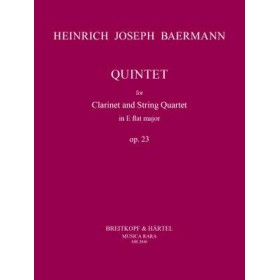 Baermann, quinteto para clarinete y cuerdas en Mib Mayor op. 23  (Ed, Breitkopf)