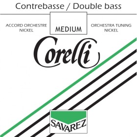Set de cuerdas contrabajo Corelli orquesta níquel Medium 1/4