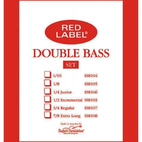 Set de cuerdas contrabajo Super-Sensitive Red Label Medium 1/4 1/4