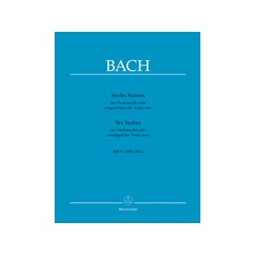 Bach, 6 Suites. Arreglo para Viola Sola BWV 1007-1012 (Ed. Barenreiter)