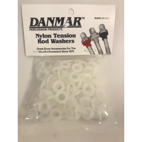 100 Pack Nylon Tension Rod Washers - White