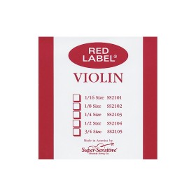 Cuerda violín Super-Sensitive Red Label 4ª Sol Medium 4/4