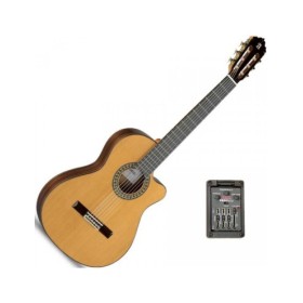 Guitarra Clasica electrificada Alhambra 5P CT E2 estrecha + funda 9738